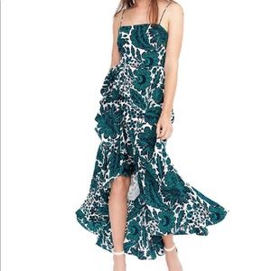 J.Crew Ruffle High/Low Silk Dress